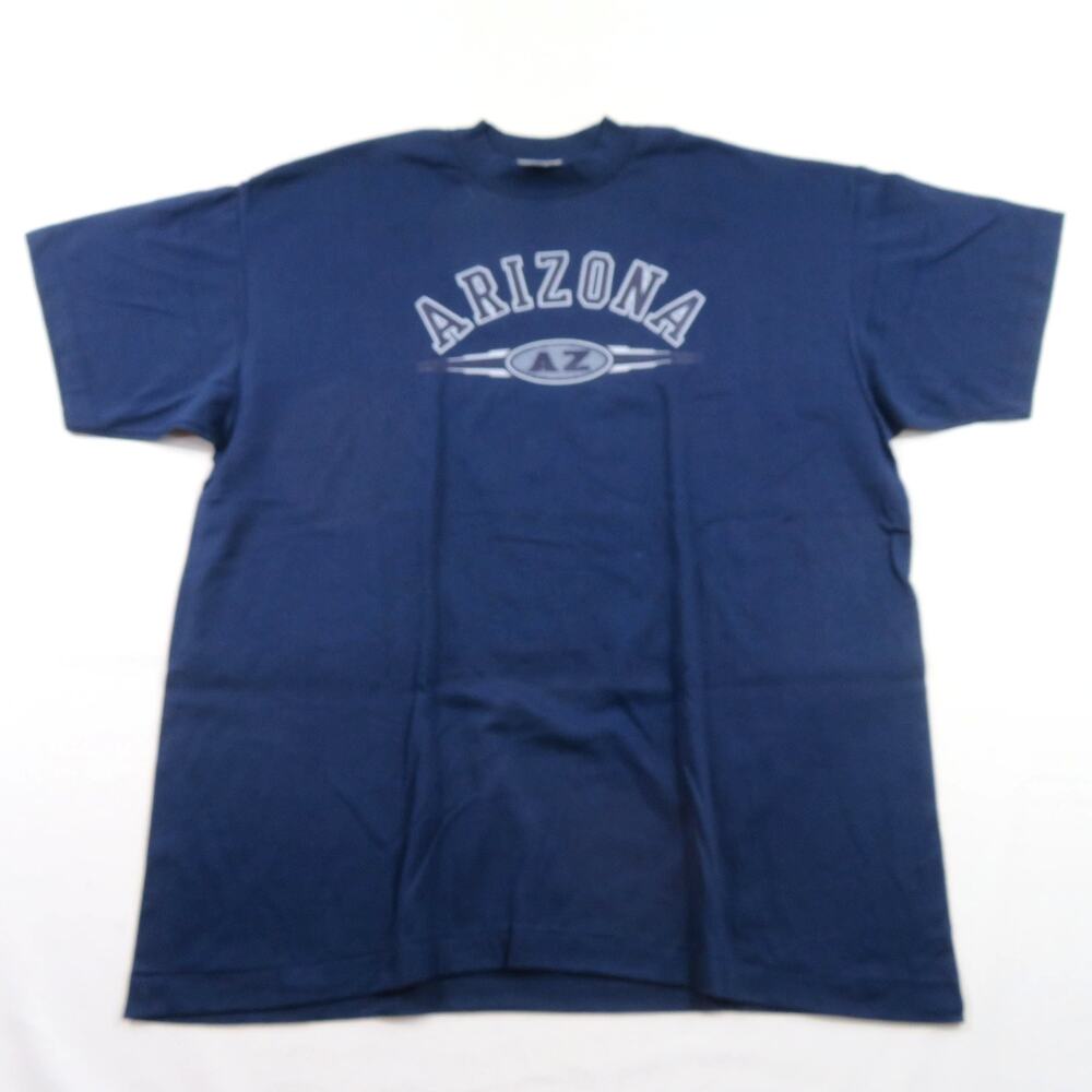 Arizona Blue White T-shirt Vintage 1990s NWOT Sz 2XL Hef-T TeeJays Brand